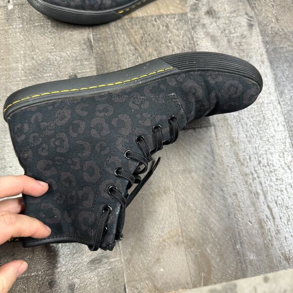 Dr. Martens Womens Sheridan Printed Animal Print HighTop Lace Up Canvas Boots 9 - Picture 13 of 16